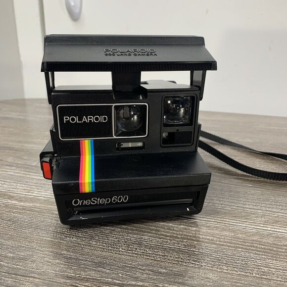 Vintage Polaroid One Step 600 Flash Camera Rainbow Stripe Untested - Picture 3 of 13